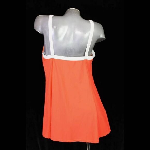 ROAMAN'S ORANGE/WHITE RETRO CLASSIC SWIMSUIT SWIM DRESS WOMENS SIZE 14W - Picture 3 of 8